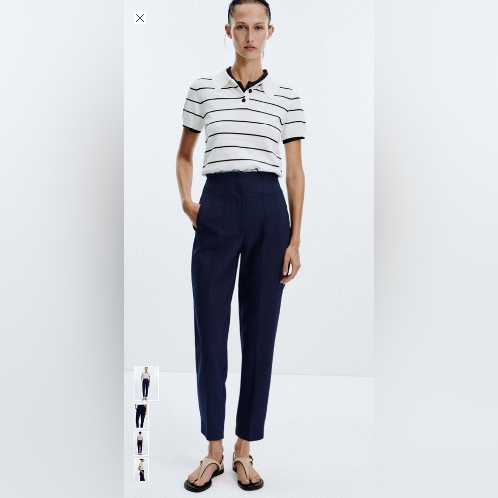 Zara Navy Women's Trousers